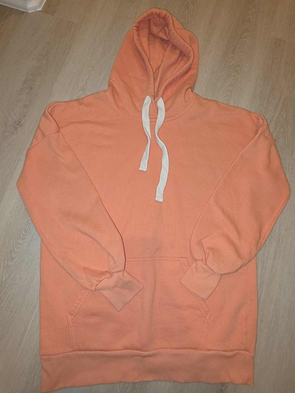 Women's Hooded Pullover Sweatshirt - Coral Orange